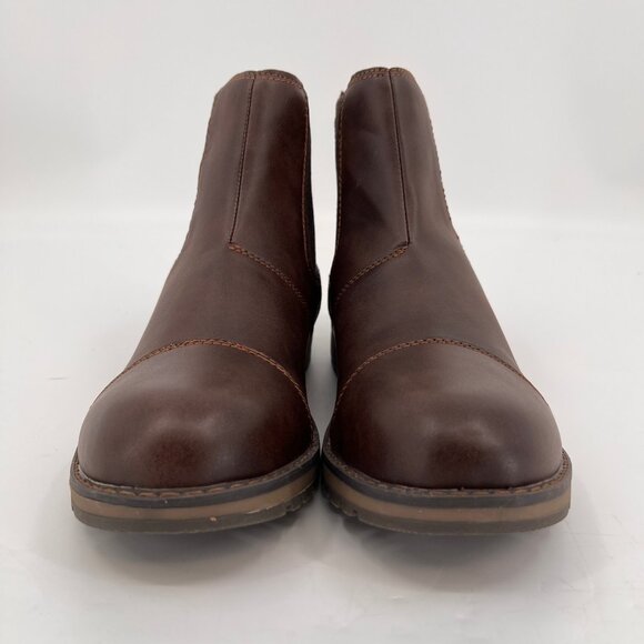 Eastland Drew Slip-On Chelsea Boots Size 8.5 Dark Brown Faux Leather Shoe - Picture 4 of 13